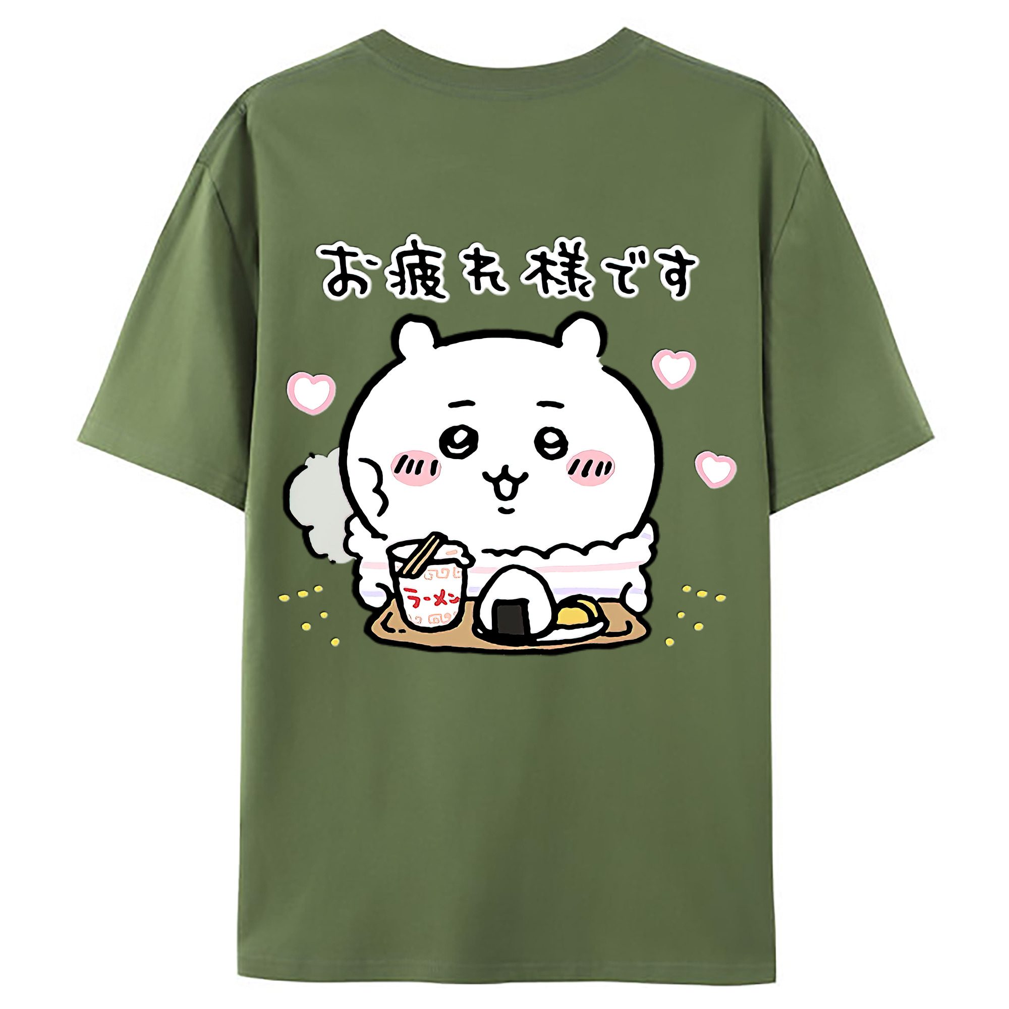 （画像用） ちいかわ ちいかわ Chii-kawa chiikawa 綿100％ メンズ半袖Tシャツ（バックプリント） 通気性